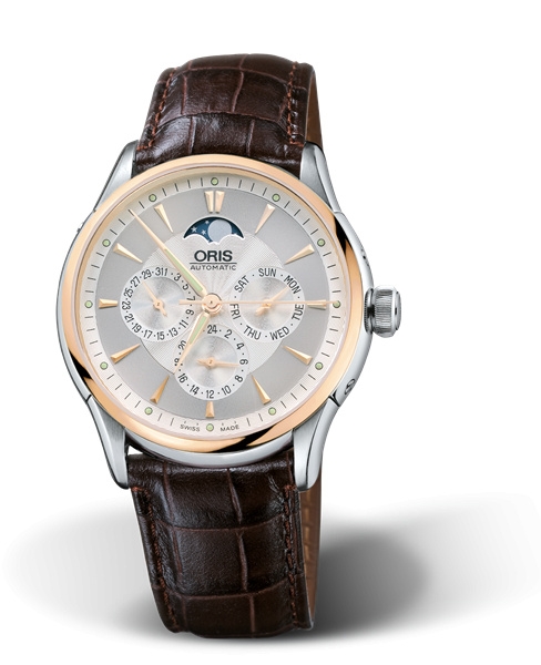 Oris 01 582 7592 6351-07 5 21 70FC : Artelier Complication 40 Stainless Steel - Rose Gold / Silver
