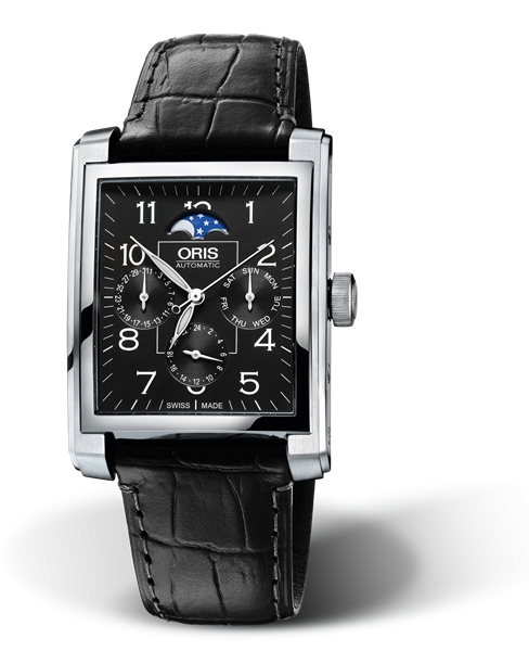 Oris 01 582 7658 4034-07 5 23 71FC : Rectangular Complication Stainless Steel / Black - Arabic