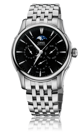 Oris 01 582 7689 4054-07 8 21 77 : Artelier Complication 40.5 Stainless Steel / Black / Bracelet