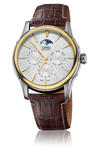 Oris 01 582 7689 4351-07 5 21 70FC : Artelier Complication 40.5 Stainless Steel - Yellow Gold / Silver