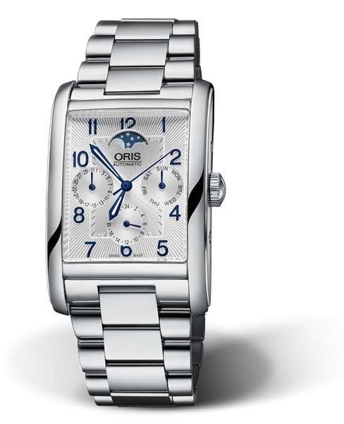 Oris 01 582 7694 4031-07 8 24 20 : Rectangular Complication Stainless Steel / Silver - Arabic / Bracelet