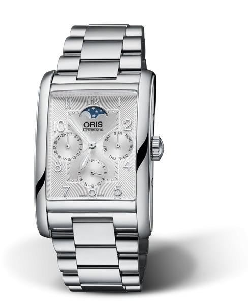 Oris 01 582 7694 4061-07 8 24 20 : Rectangular Complication Stainless Steel / Silver - Arabic / Bracelet