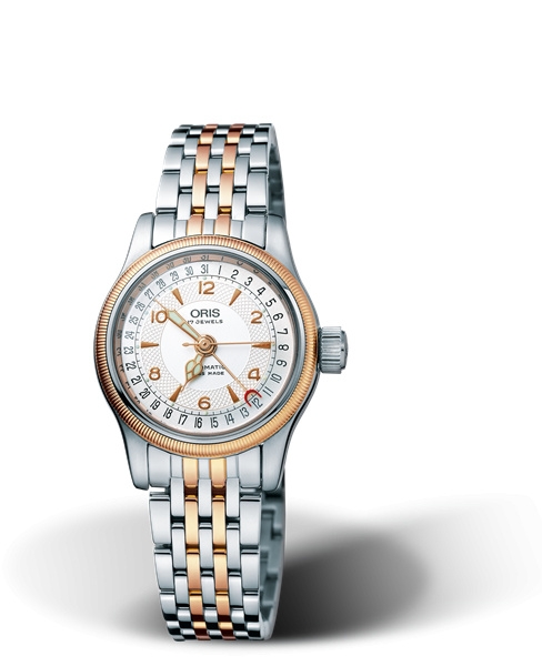 Oris 01 584 7550 4361-07 8 14 63 : Big Crown Pointer Date 28.5 Stainless Steel - Rose Gold / Silver / Bracelet