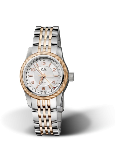 Oris 01 584 7626 4361-07 8 15 78 : Big Crown Pointer Date 30 Stainless Steel - Rose Gold / Silver / Bracelet