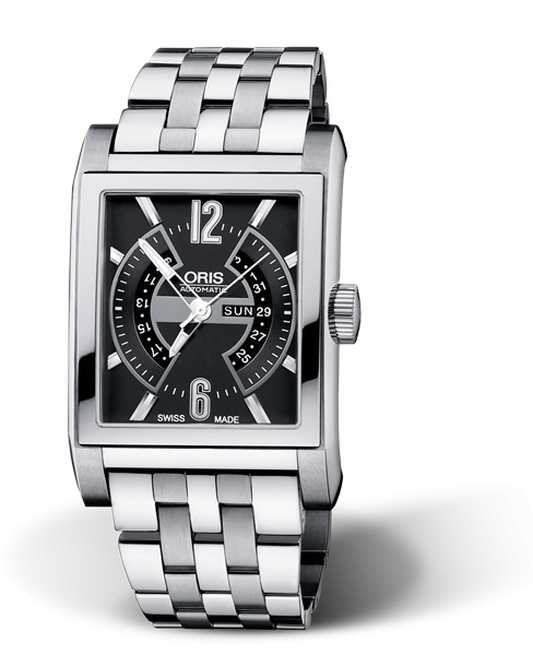Oris 01 585 7622 7064-07 8 24 77 : Rectangular Titan Day Date / Bracelet