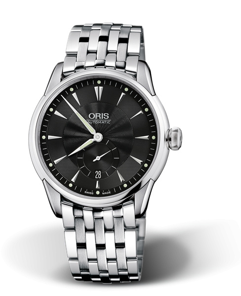 Oris 01 623 7582 4074-07 8 21 73 x : Artelier Small Second Date 40 Stainless Steel / Black / Bracelet
