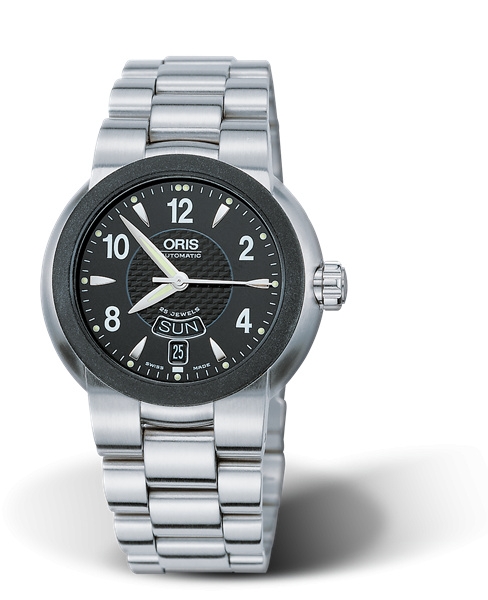 Oris 01 635 7518 4464-07 8 24 01 : TT1 Day Date Stainless Steel - Rubber / Black / Bracelet
