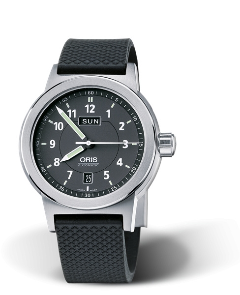 Oris 01 635 7534 4164-07 4 20 10 : BC3 Day Date 42 Stainless Steel / Black / Rubber