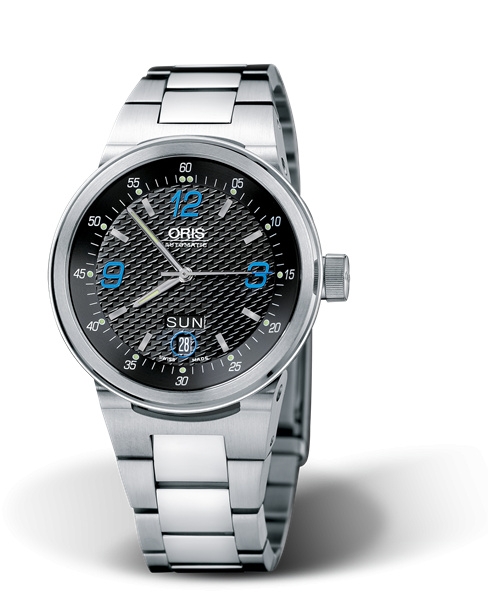 Oris 01 635 7560 4145-07 8 25 01 : WilliamsF1 Team Day Date 40.5 Stainless Steel / Black - Blue / Bracelet