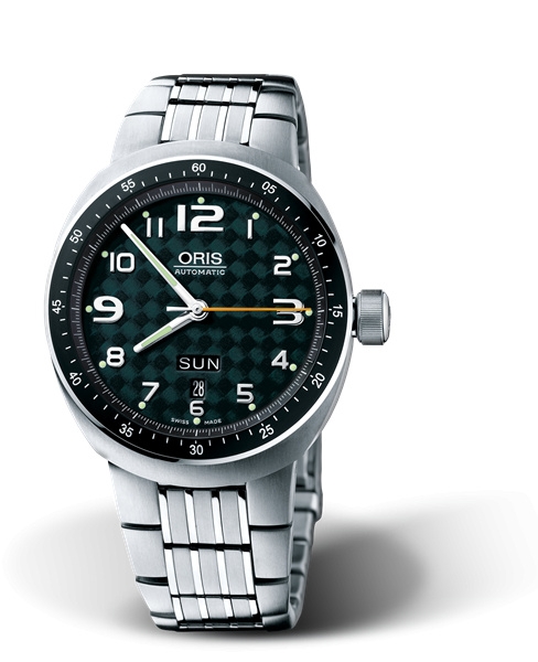 Oris 01 635 7588 7067-07 8 26 70 : TT3 Day Date Titanium / Green / Bracelet