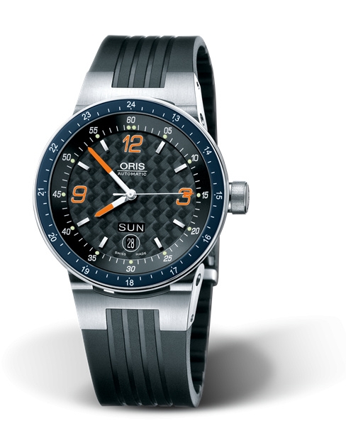 Oris 01 635 7595 4194-07 4 25 01 : WilliamsF1 Team Day Date 42 Stainless Steel / Black - Orange / Rubber