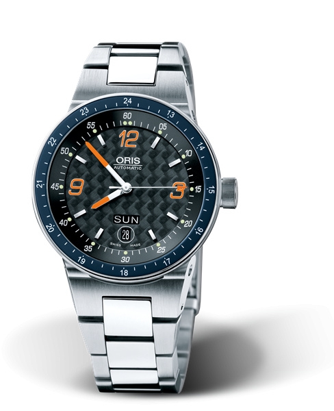 Oris 01 635 7595 4194-07 8 25 01 : WilliamsF1 Team Day Date 42 Stainless Steel / Black - Rubber / Bracelet