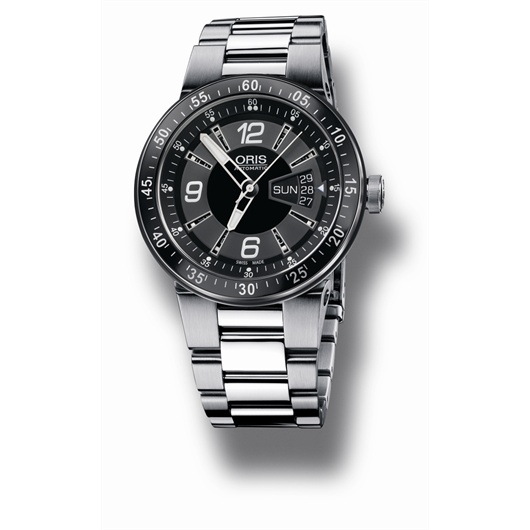 Oris 01 635 7613 4164-07 8 24 75 : WilliamsF1 Team Day Date 42 Stainless Steel / Black / Bracelet