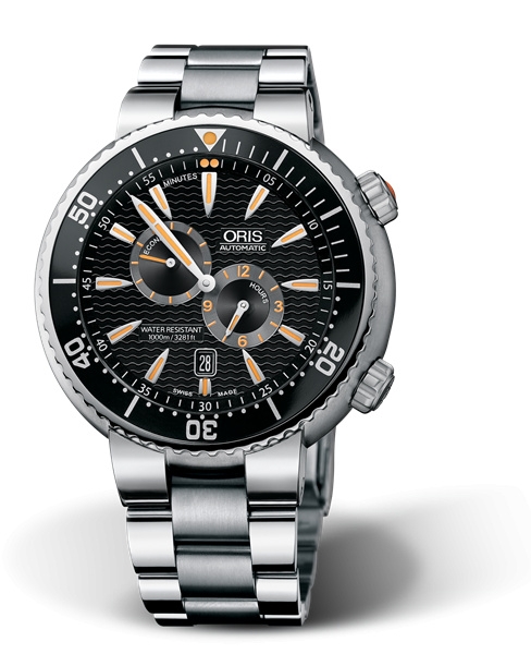 Oris 01 649 7610 7164-Set : Regulateur Der Meistertaucher Titanium / Black / Bracelet