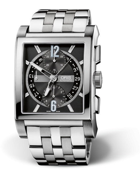 Oris 01 674 7625 7064-07 8 27 77 : Rectangular Titan Chronograph / Bracelet