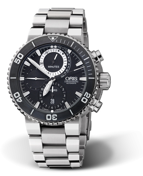 Oris 01 674 7655 7184-Set : Aquis Carlos Coste Chronograph Limited Edition - Cenote Series