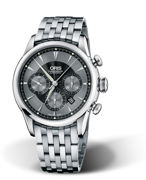 Oris 01 676 7603 4054-07 8 22 73 : Artelier Chronograph 43.5 Stainless Steel / Black / Bracelet