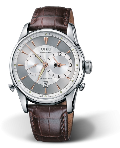 Oris 01 690 7581 4051-07 5 22 48 : Artelier Worldtimer 42.5 Stainless Steel / Silver