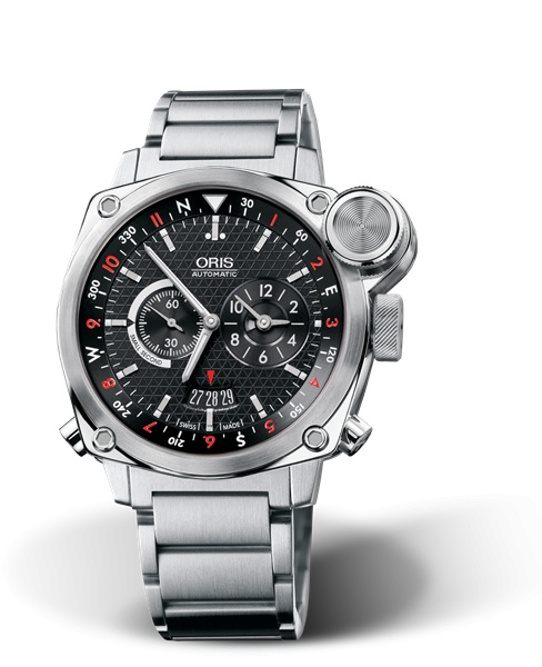 Oris 01 690 7615 4154-Set MB : BC4 Flight Timer Stainless Steel / Black / Bracelet