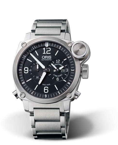 Oris 01 690 7615 4164-07 8 22 58 : BC4 Flight Timer Stainless Steel / Black / Bracelet
