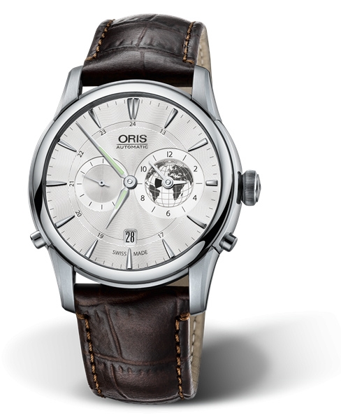 Oris 01 690 7690 4081-Set LS Kroko : Artelier Worldtimer 42 Greenwich Mean Time