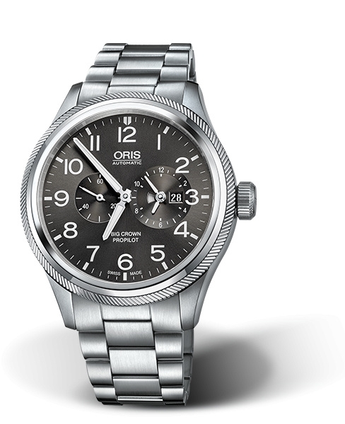 Oris 01 690 7735 4063-07 8 22 19-1 : Big Crown ProPilot Worldtimer Stainless Steel / Grey / Bracelet