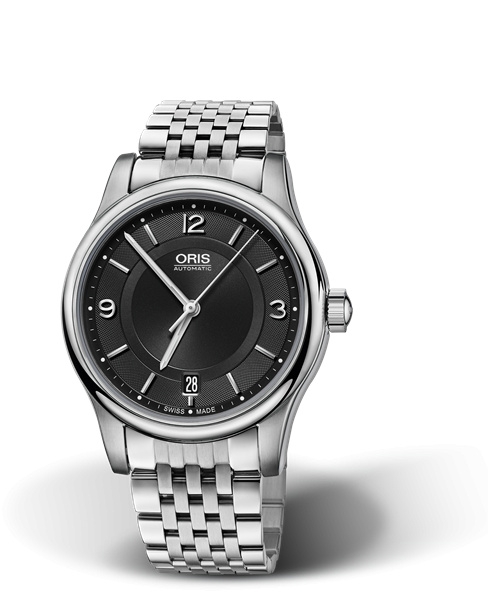 Oris 01 733 7578 4034-07 8 18 61 : Classic Date 37 Stainless Steel / Black / Bracelet