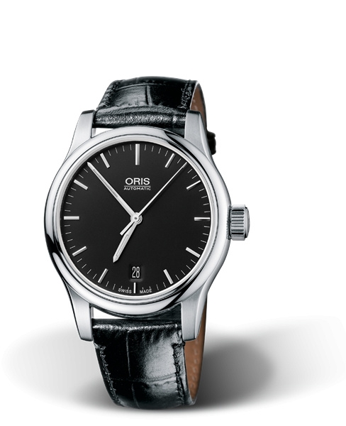 Oris 01 733 7578 4054-07 5 18 11 : Classic Date 37 Stainless Steel / Black