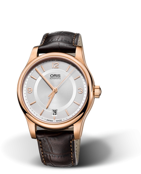 Oris 01 733 7578 4831-07 6 18 10 : Classic Date 37 Rose Gold / Silver