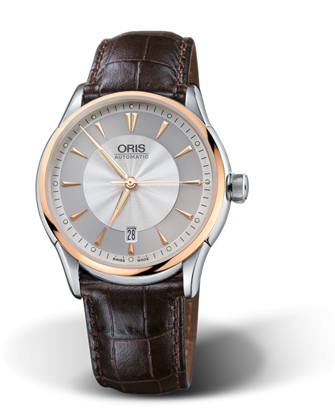 Oris 01 733 7591 6351-07 5 21 70FC : Artelier Date 40 Stainless Steel - Rose Gold / Silver