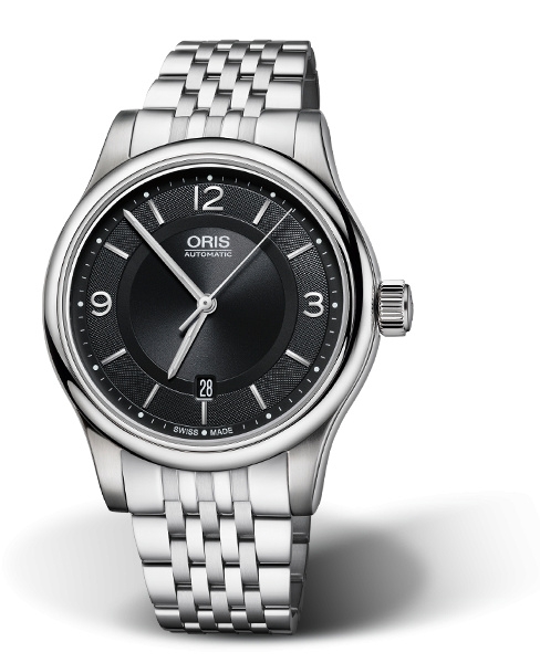 Oris 01 733 7594 4034-07 8 20 10 : Classic Date 42 Stainless Steel / Black / Bracelet