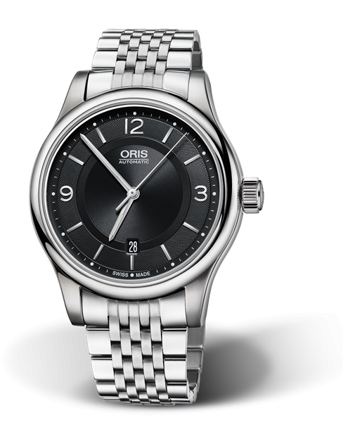 Oris 01 733 7594 4034-07 8 20 61 : Classic Date 42 Stainless Steel / Black / Bracelet