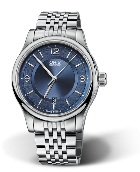 Oris 01 733 7594 4035-07 8 20 61 : Classic Date 42 Stainless Steel / Blue / Bracelet