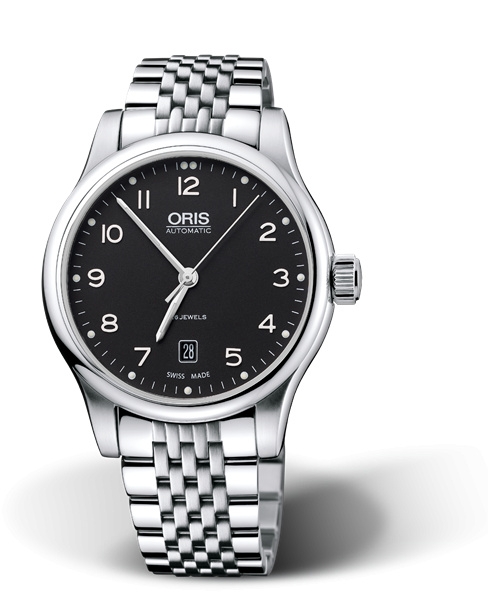 Oris 01 733 7594 4094-07 8 20 61 : Classic Date 42 Stainless Steel / Black / Bracelet
