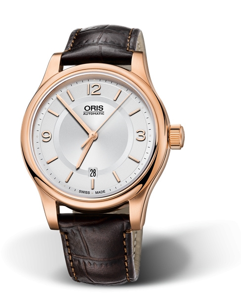 Oris 01 733 7594 4831-07 6 20 12 : Classic Date 42 Rose Gold / Silver