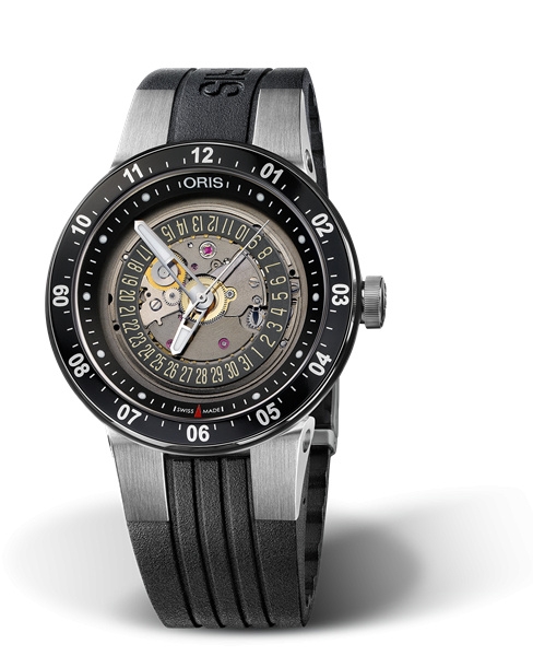 Oris 01 733 7613 4114-07 4 24 44 : WilliamsF1 Team Skeleton Engine Date 42 Stainless Steel / Rubber