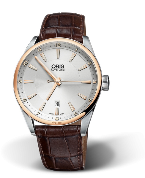 Oris 01 733 7642 6331-07 5 21 80FC : Artix Date 42 Stainless Steel - Rose Gold / Silver