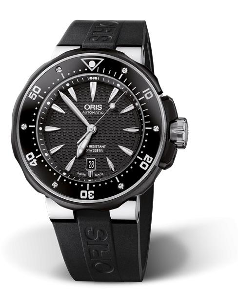 Oris 01 733 7646 7154-07 4 26 04TEB : ProDiver Date Titanium / Black / Rubber