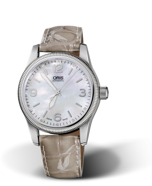 Oris 01 733 7649 4066-07 5 19 61 : Big Crown Diamonds 38 Stainless Steel / MOP