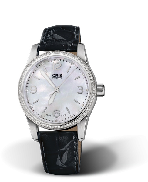 Oris 01 733 7649 4966-07 5 19 60 : Big Crown Diamonds 38 Stainless Steel - Diamond / MOP