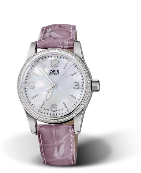 Oris 01 733 7649 4966-07 5 19 62 : Big Crown Diamonds 38 Stainless Steel - Diamond / MOP