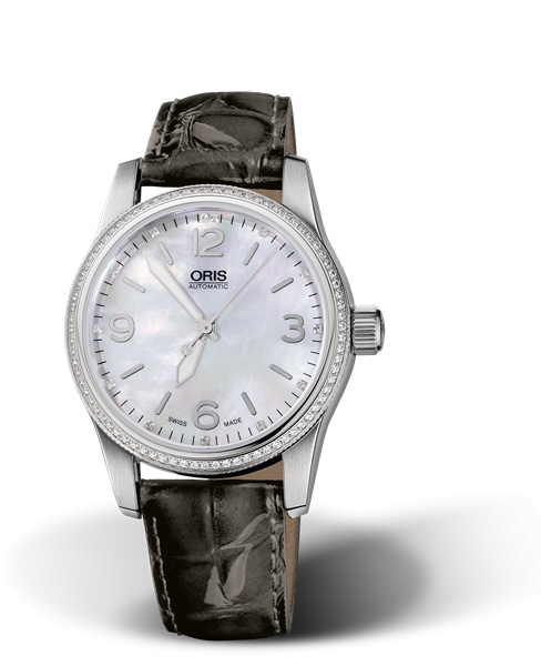 Oris 01 733 7649 4966-07 5 19 64 : Big Crown Diamonds 38 Stainless Steel - Diamond / MOP