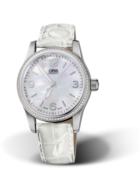 Oris 01 733 7649 4966-07 5 19 67 : Big Crown Diamonds 38 Stainless Steel - Diamond / MOP