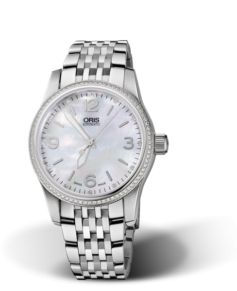 Oris 01 733 7649 4966-07 8 19 76 : Big Crown Diamonds 38 Stainless Steel - Diamond / MOP / Bracelet