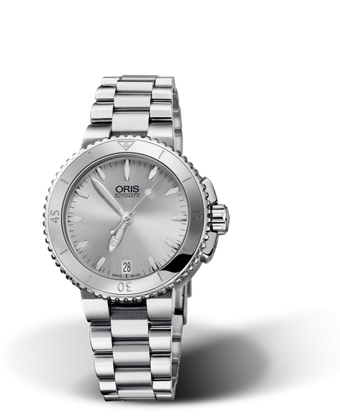 Oris 01 733 7652 4141-07 8 18 01P : Aquis Date 36 Stainless Steel / Silver / Bracelet