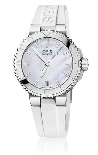 Oris 01 733 7652 4151-07 4 18 31 : Aquis Date 36 Stainless Steel / MOP / Rubber
