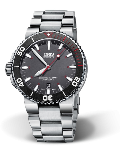 Oris 01 733 7653 4183-Set MB : Aquis Red Limited Edition / Bracelet