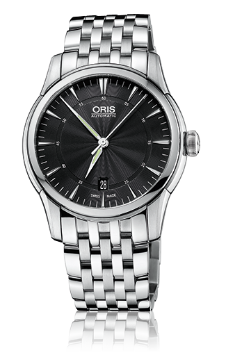 Oris 01 733 7670 4054-07 8 21 77 x : Artelier Date 40 Stainless Steel / Black / Bracelet