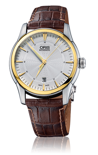 Oris 01 733 7670 4351-07 5 21 70FC x : Artelier Date 40.5 Stainless Steel - Yellow Gold / Silver
