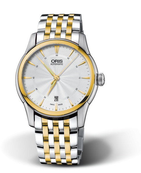Oris 01 733 7670 4351-07 8 21 78 : Artelier Date 40 Stainless Steel - Yellow Gold / Silver / Bracelet